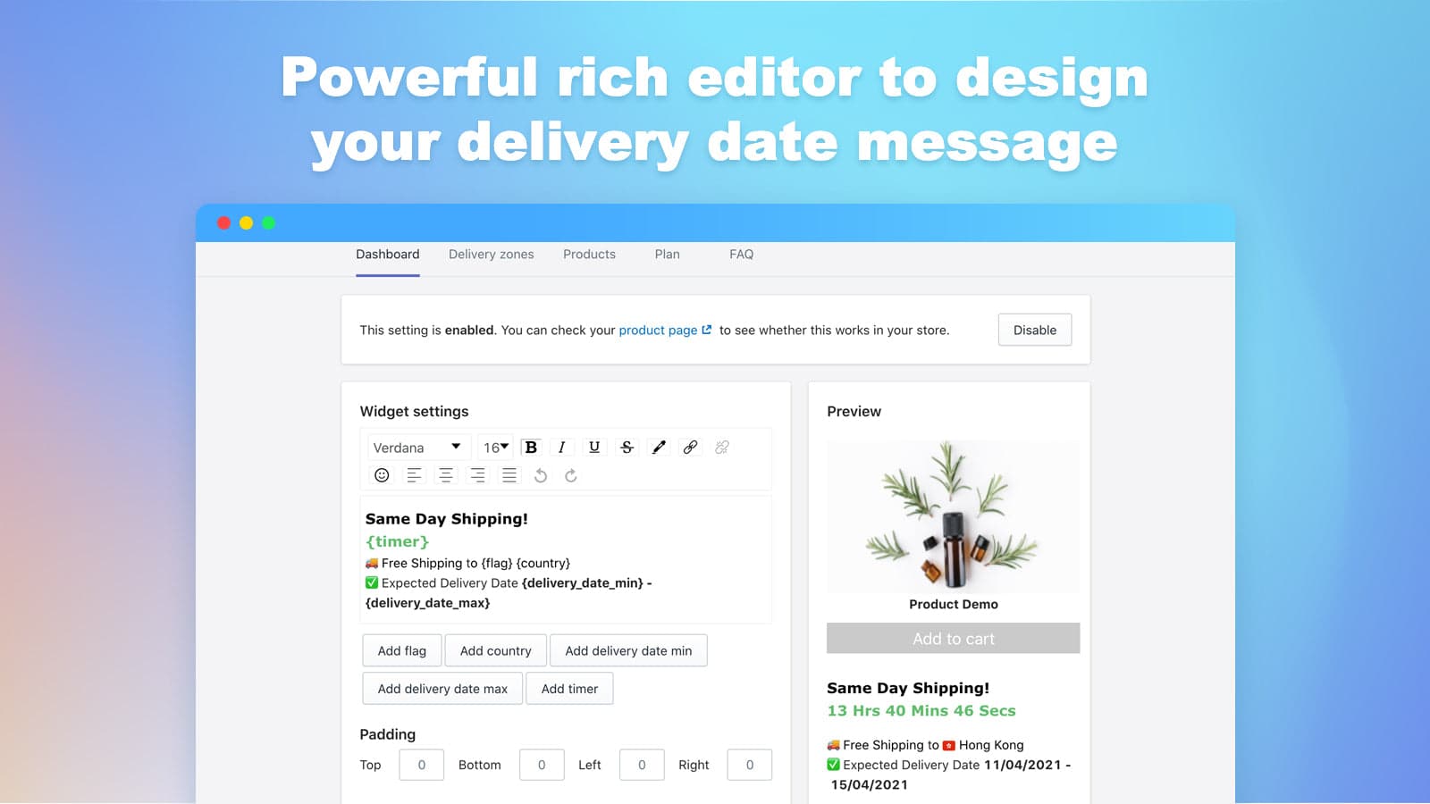 EDDer: Estimated Delivery Date screenshot 1