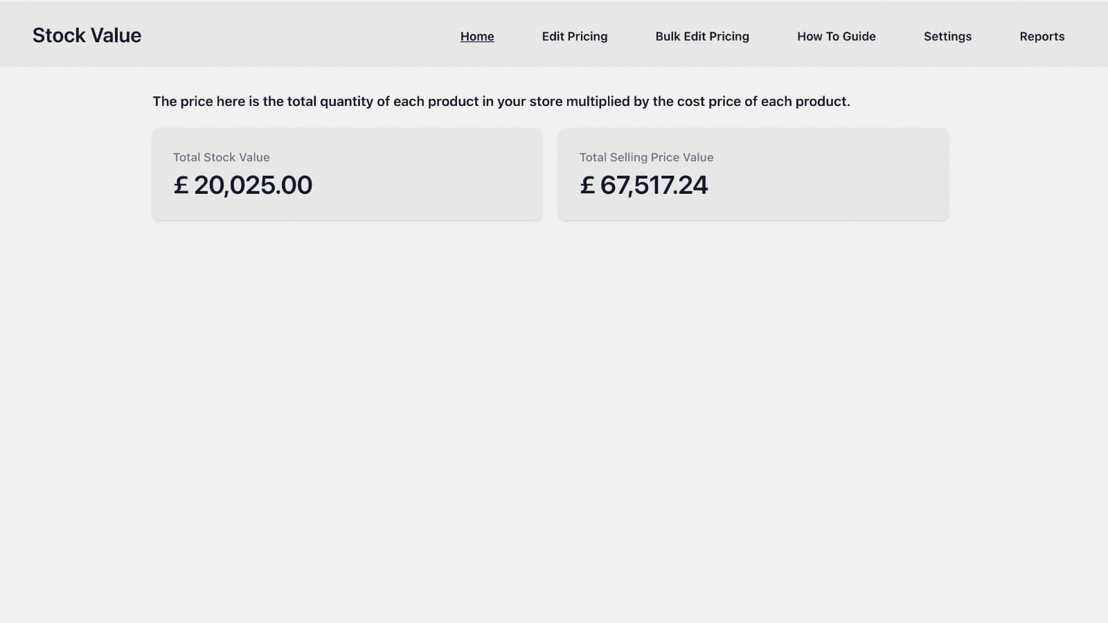 Stock Value screenshot 1