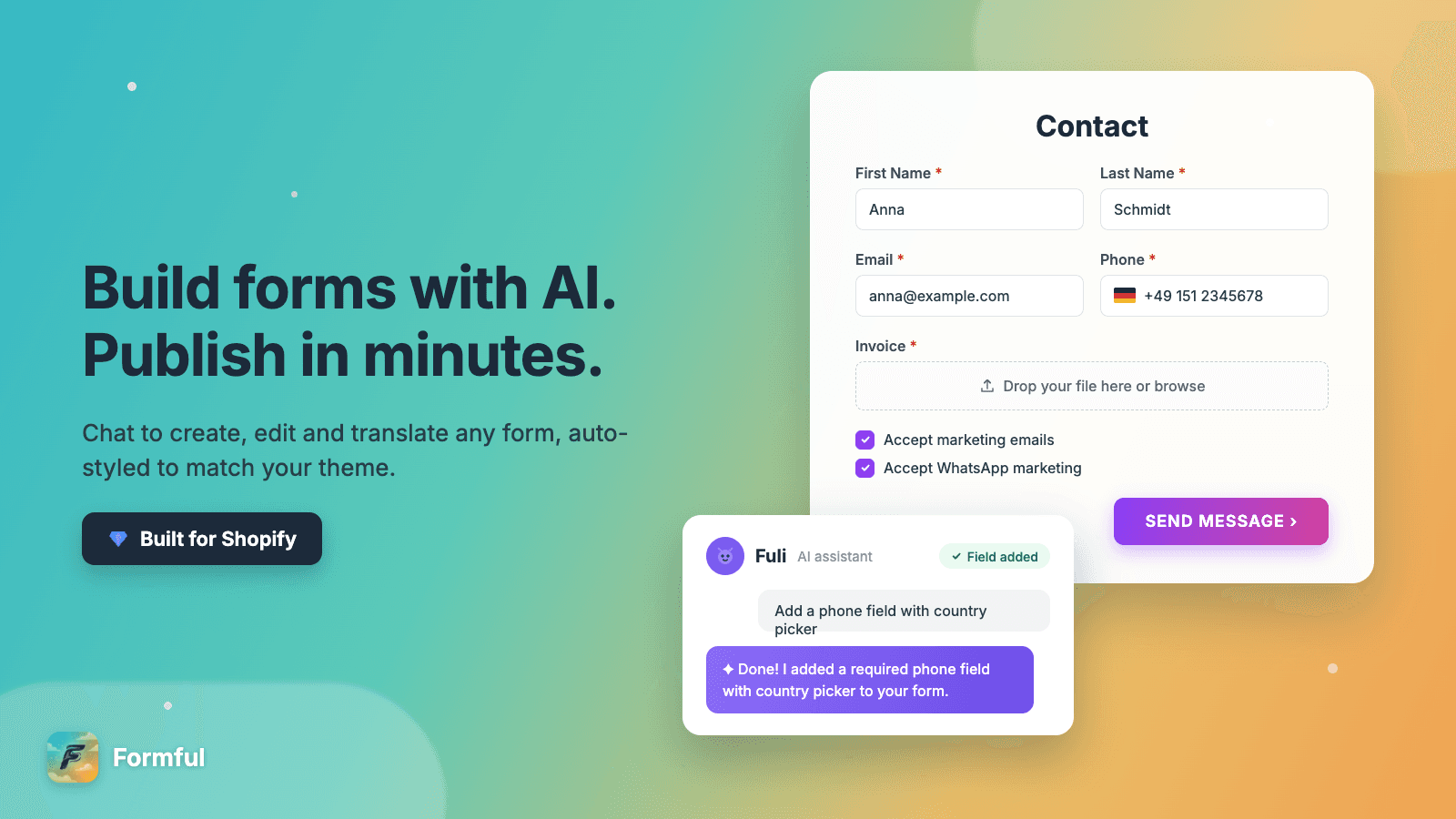 Formful – Contact Form Builder screenshot 1