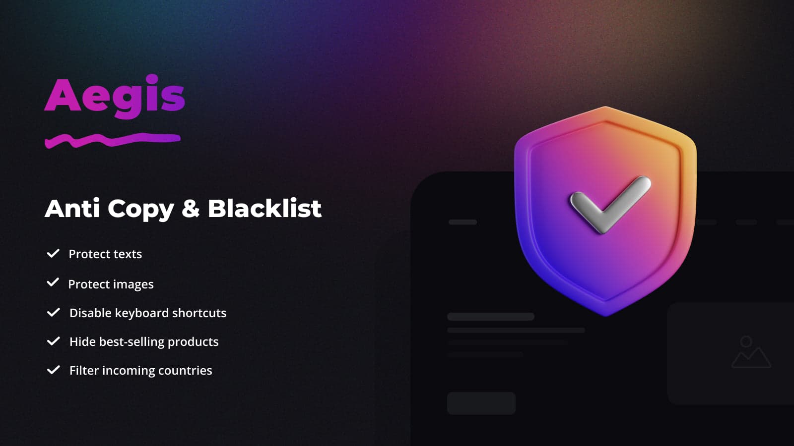 Aegis ‑ Anti Copy & Blacklist screenshot 1