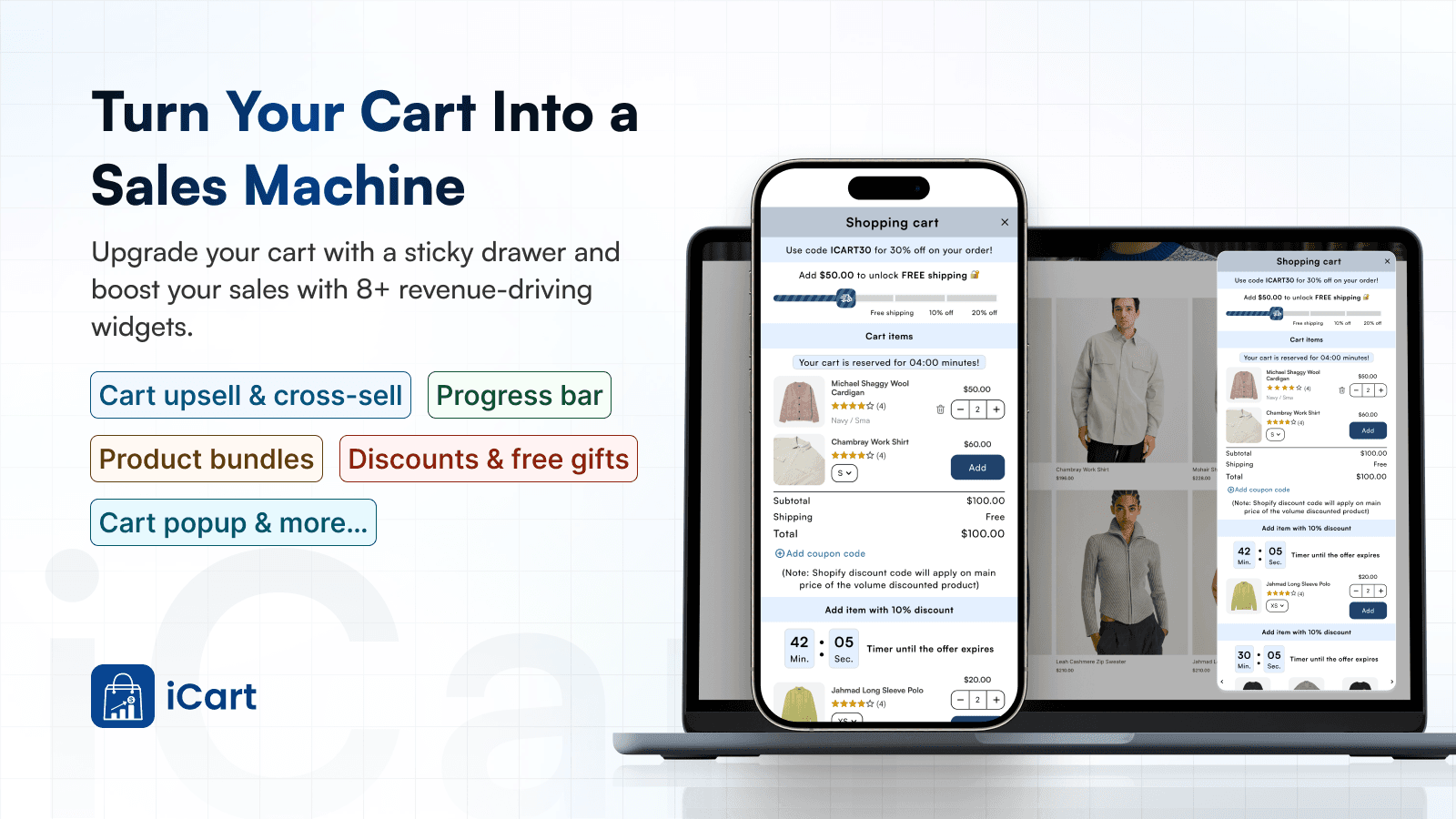 iCart Cart Drawer Cart Upsell screenshot 1