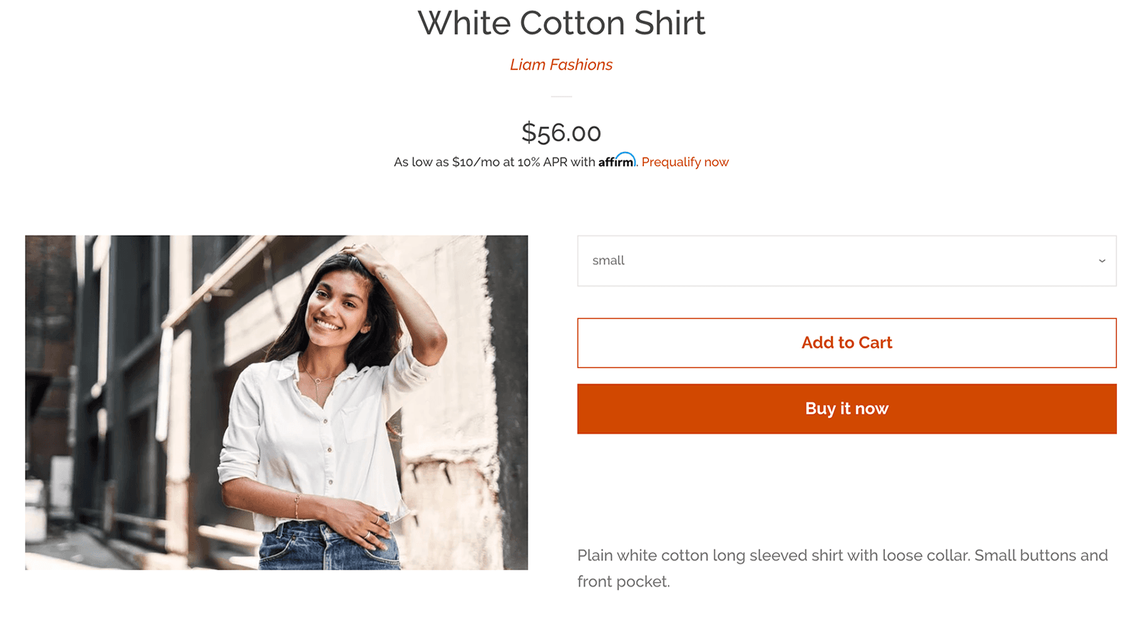 Affirm pay‑over‑time messaging screenshot 2