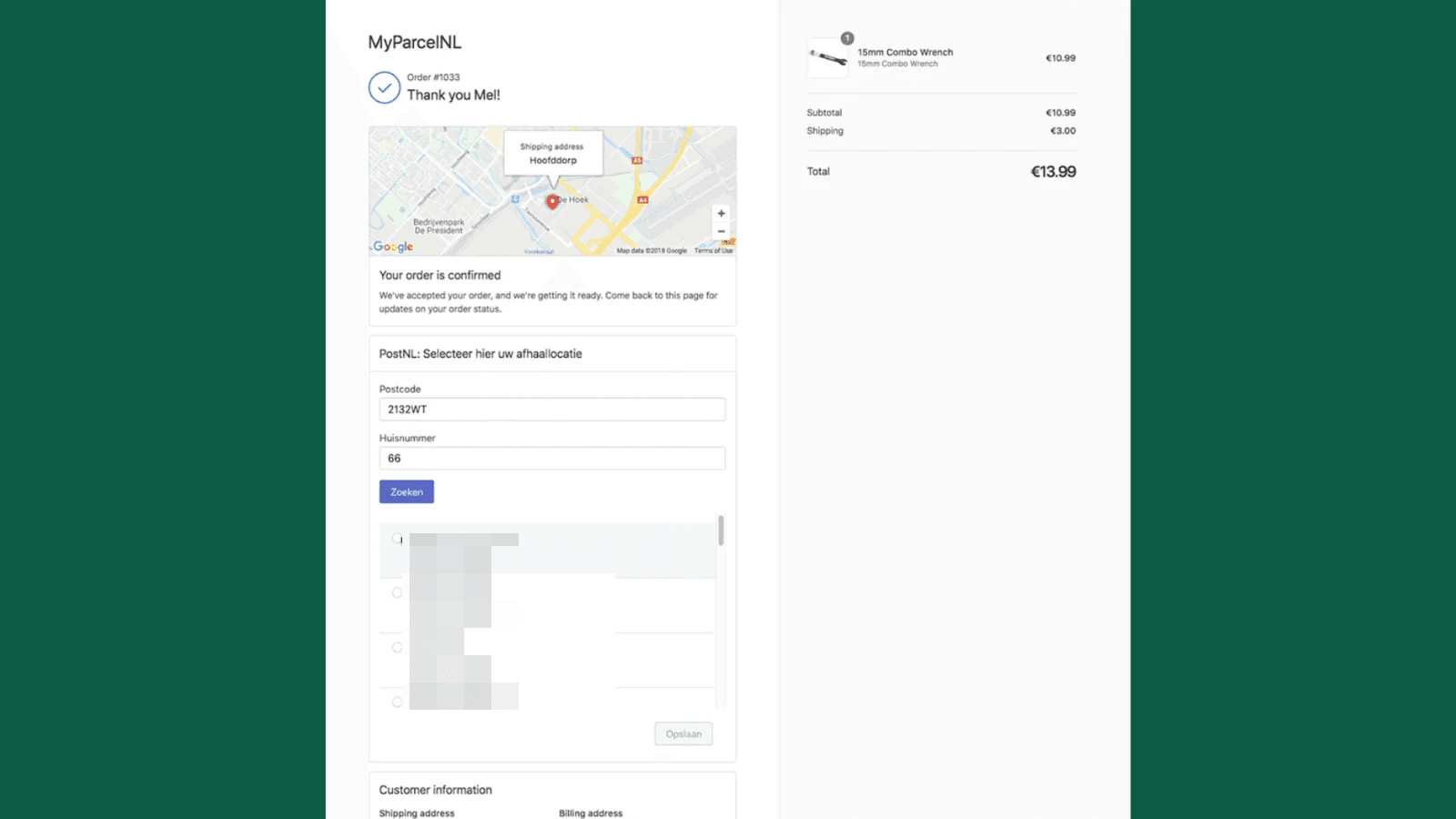 MyParcel screenshot 1
