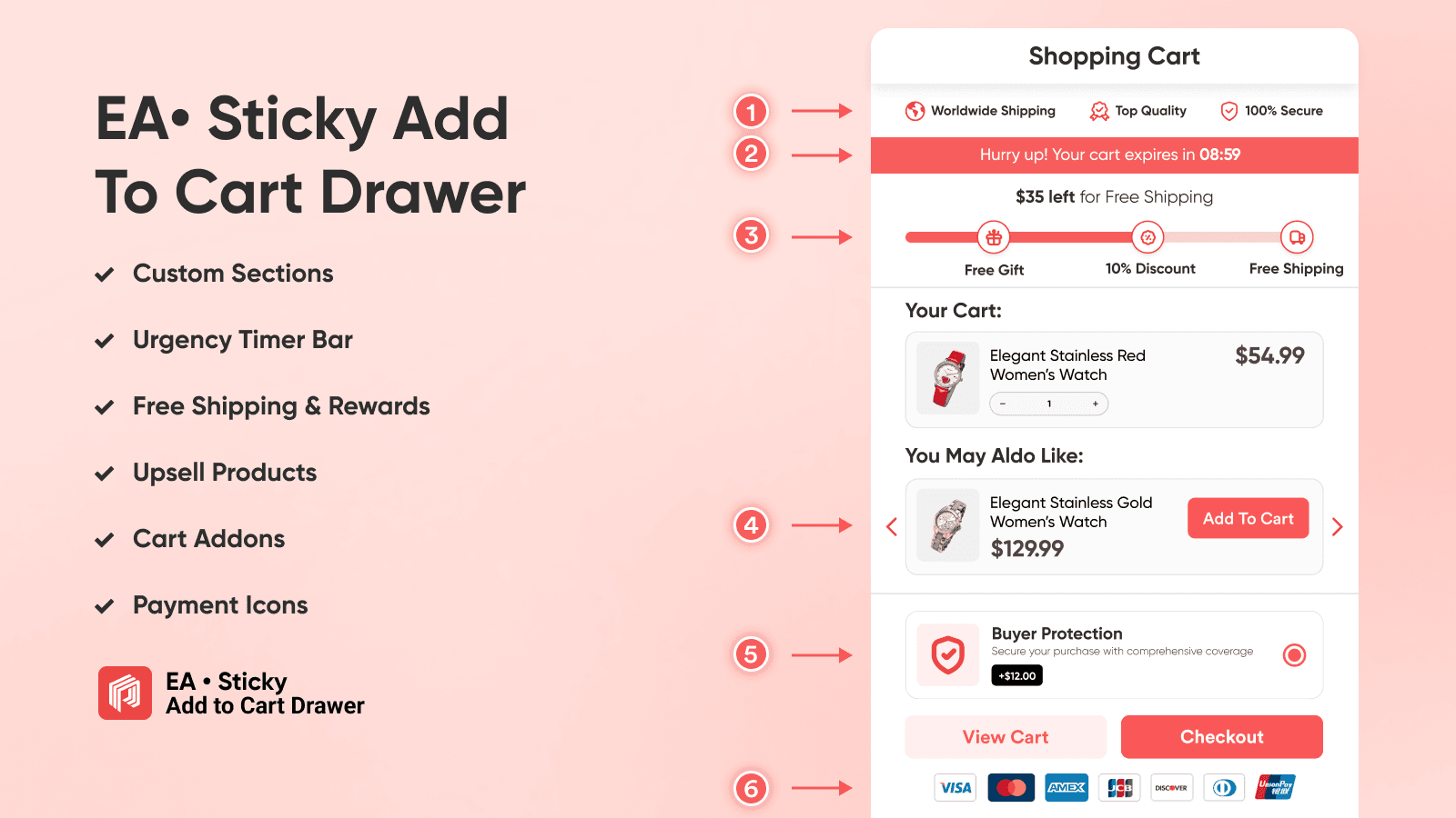 EA Sticky Add to Cart Drawer screenshot 1