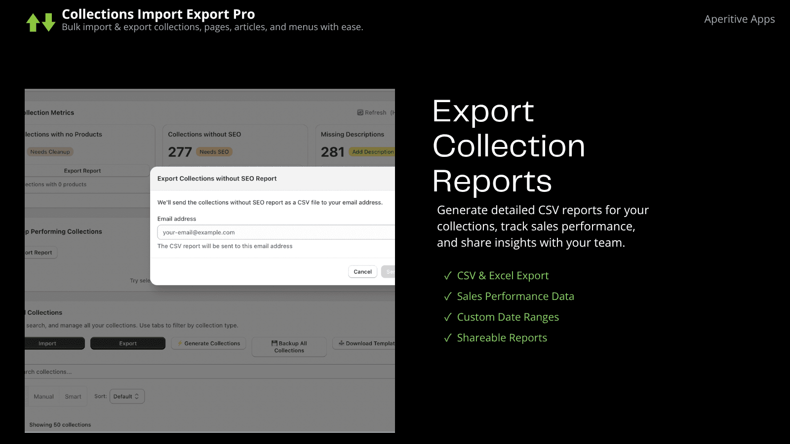 Collections Import Export Pro screenshot 2