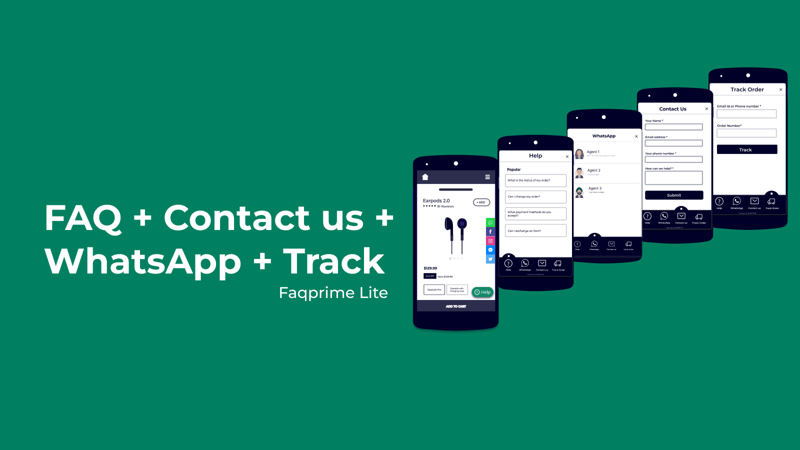 FAQPRIME: FAQ, WhatsApp, Track screenshot 1