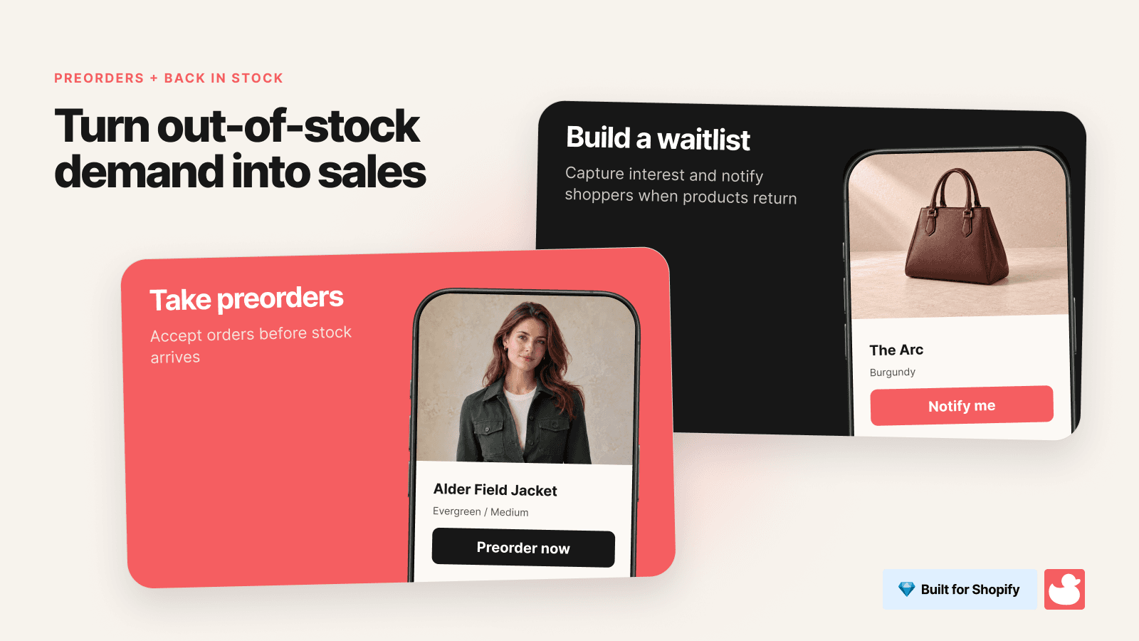 Preorder, Back in stock Duck screenshot 1