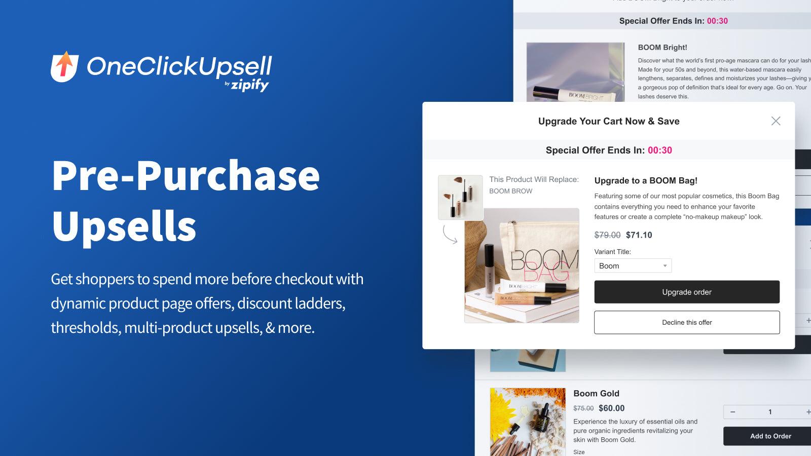 One Click Upsell ‑ Zipify OCU screenshot 1