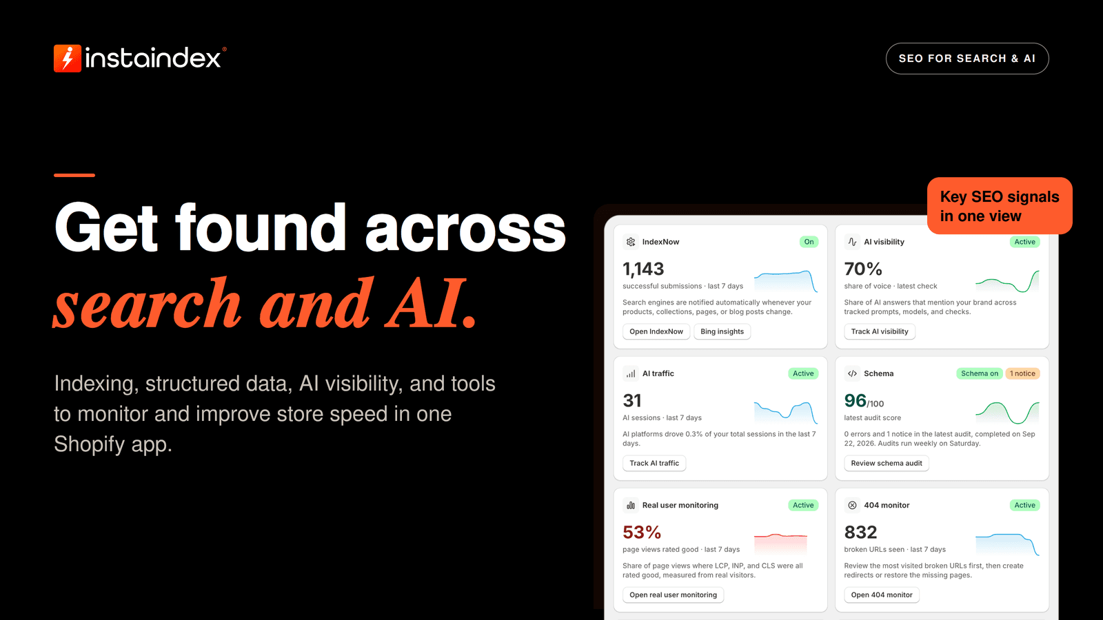 InstaIndex: IndexNow & AI SEO screenshot 1