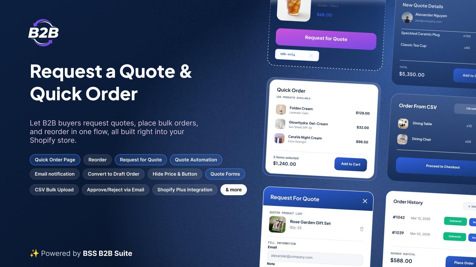 BSS B2B Request a Quote, Order screenshot 1