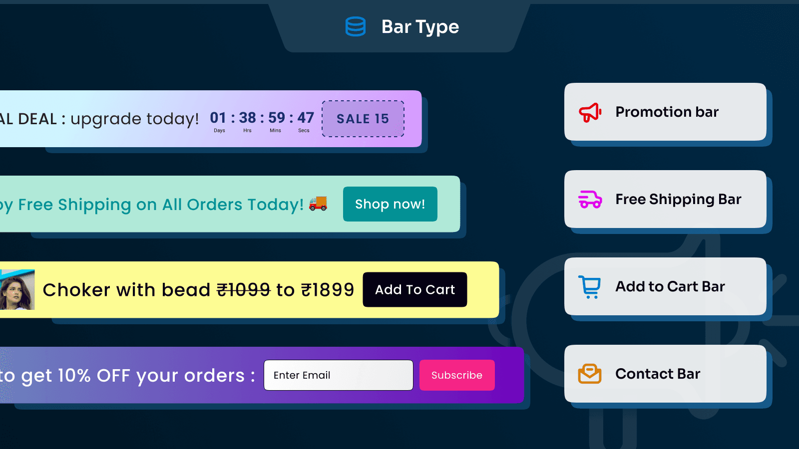 WebRex Multi Announcement Bar screenshot 1