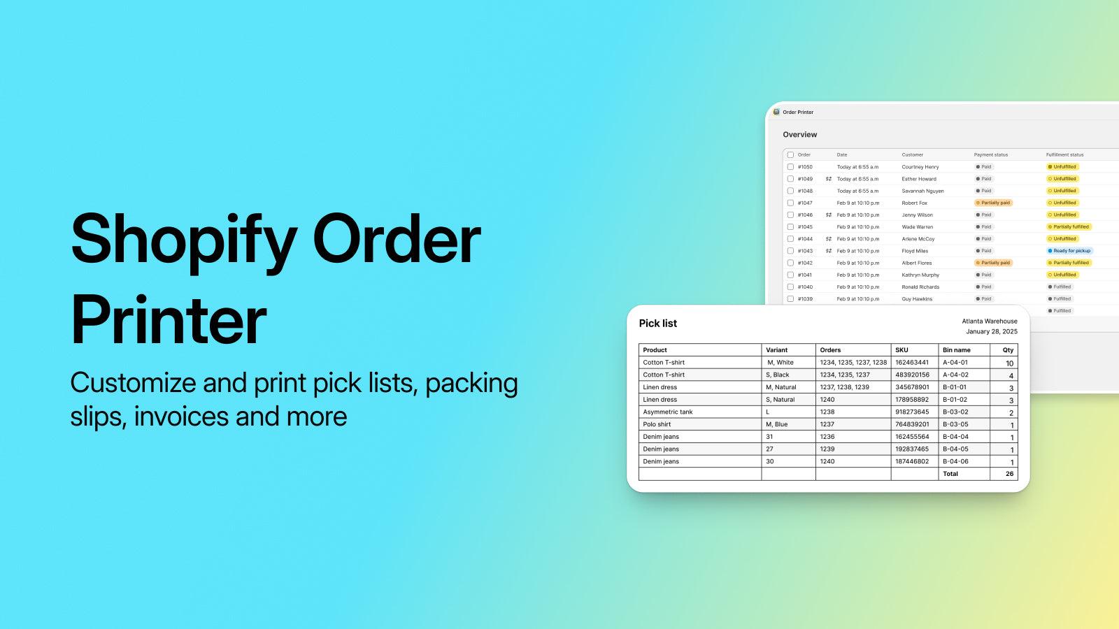 Shopify Order Printer screenshot 1