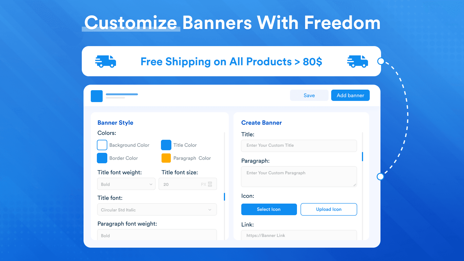 Product Page Banners & Text screenshot 2