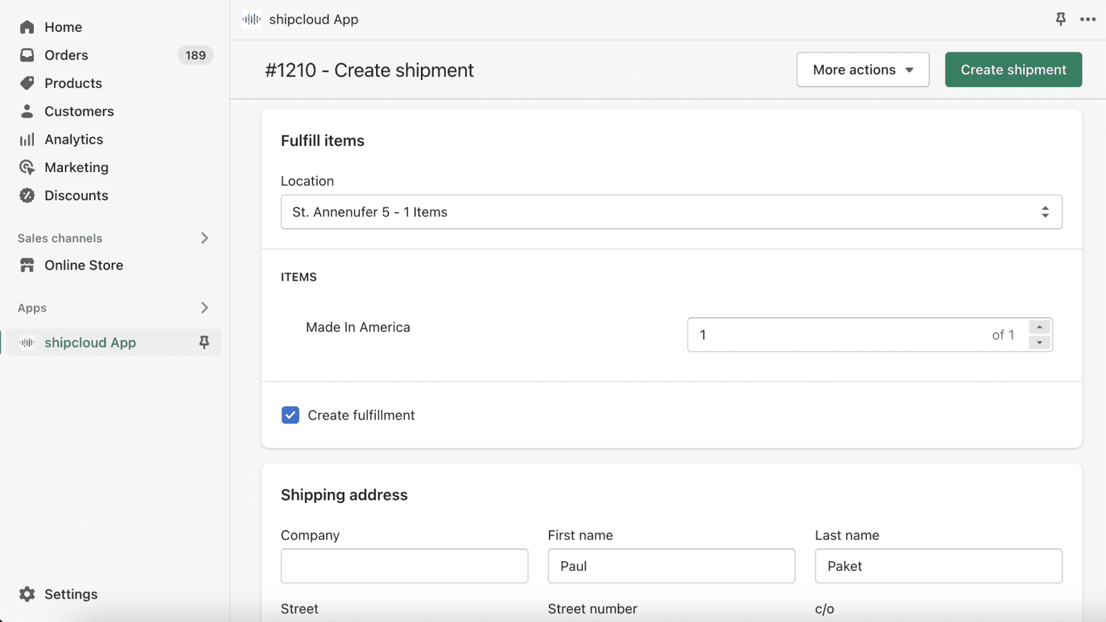 shipcloud App screenshot 2