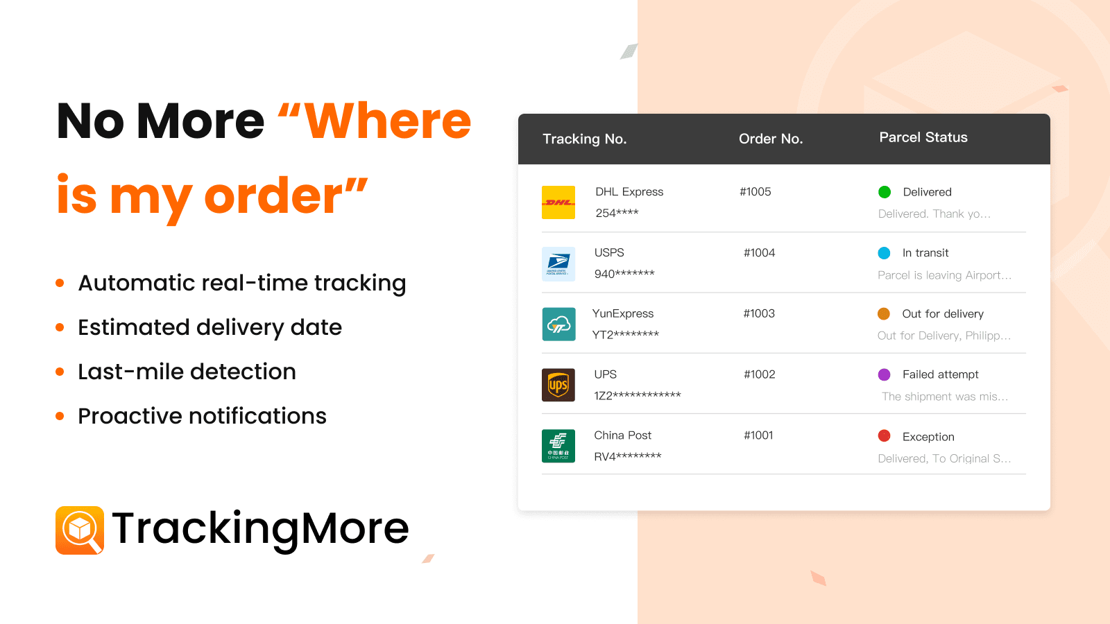 TrackingMore Order Tracking screenshot 2