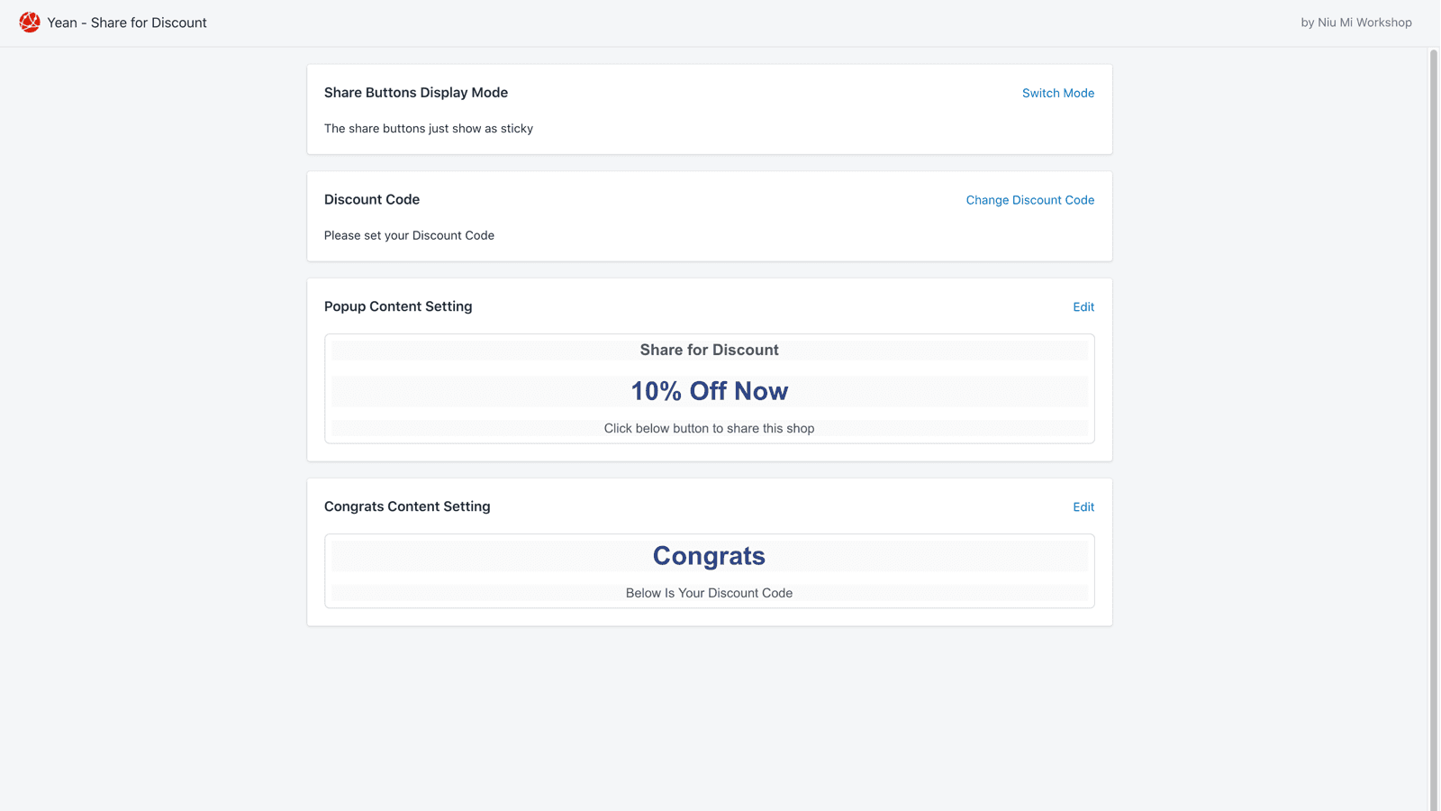 Yean ‑ Share Link Get Discount screenshot 1