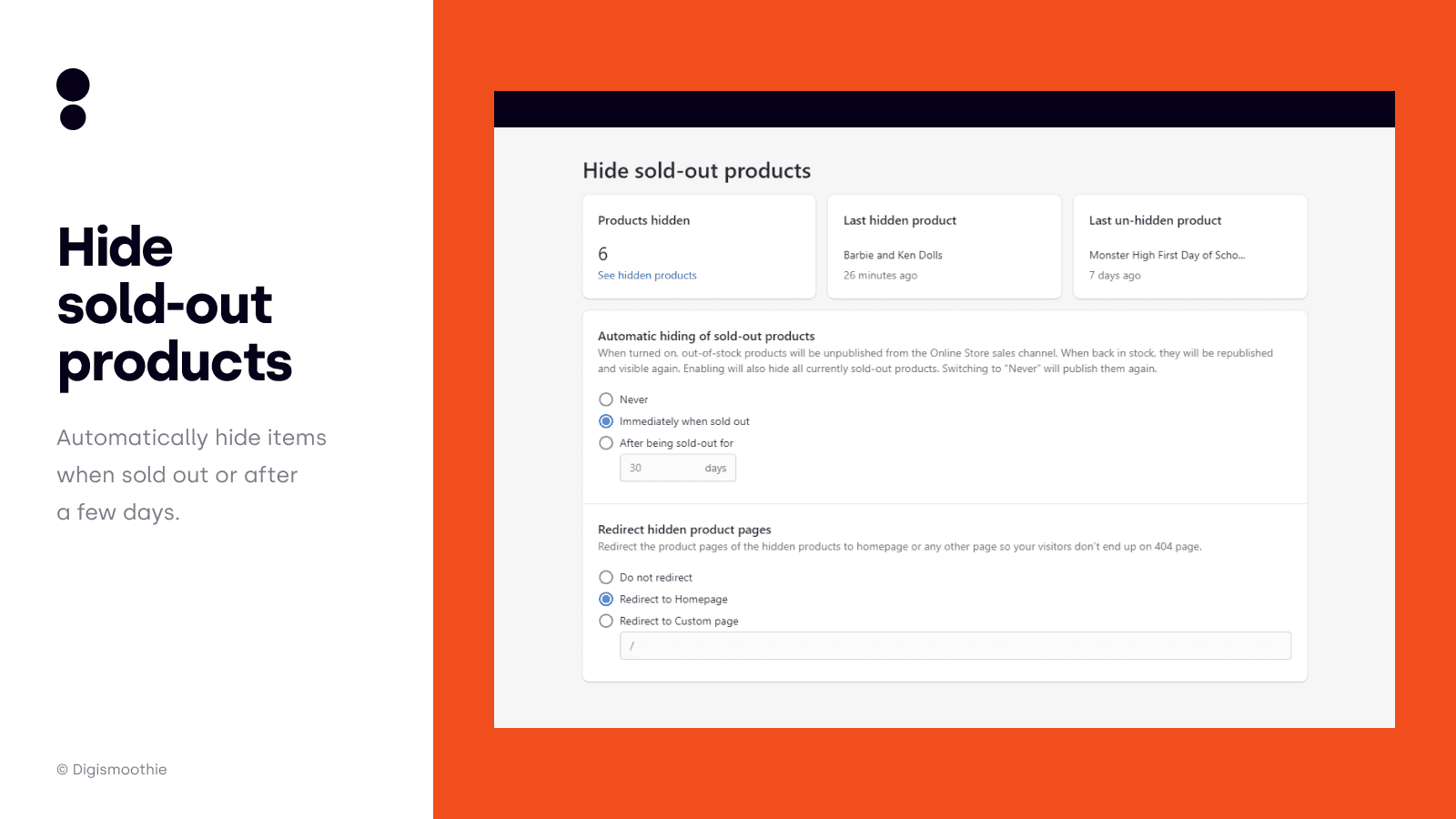 Nada • Sort & Hide Sold Out screenshot 2