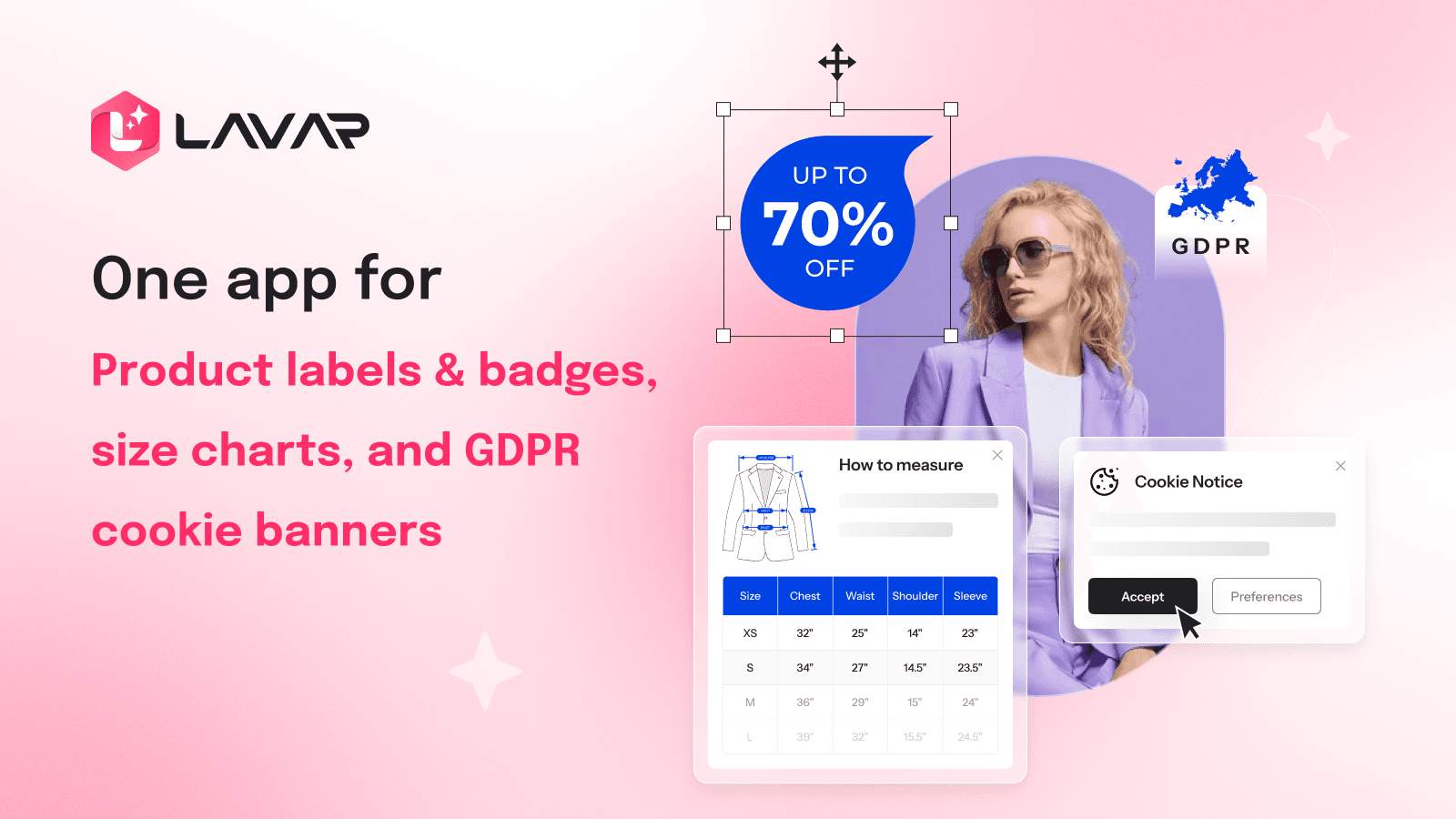 LV Product Badges & Size Chart screenshot 1