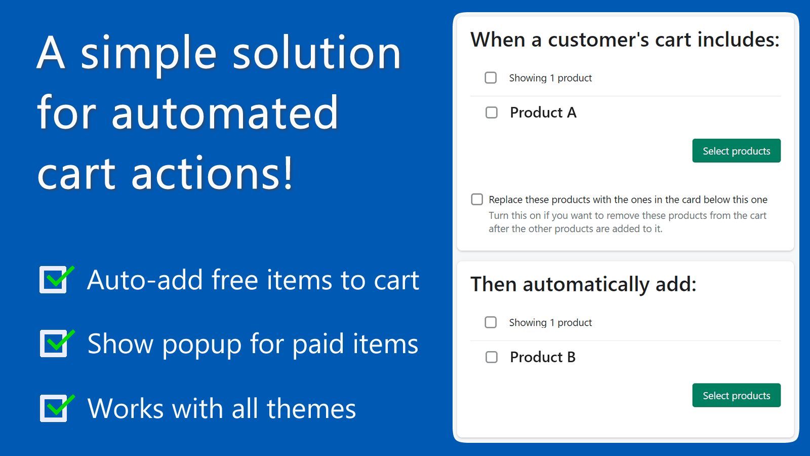 CartBot: Gift with purchase screenshot 1
