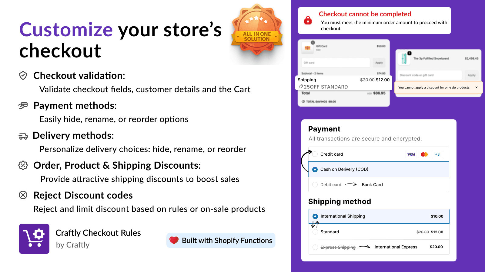 Checkout Rules & Discounts screenshot 1