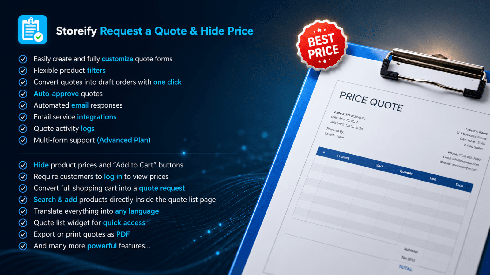 S:Request a Quote & Hide Price screenshot 1