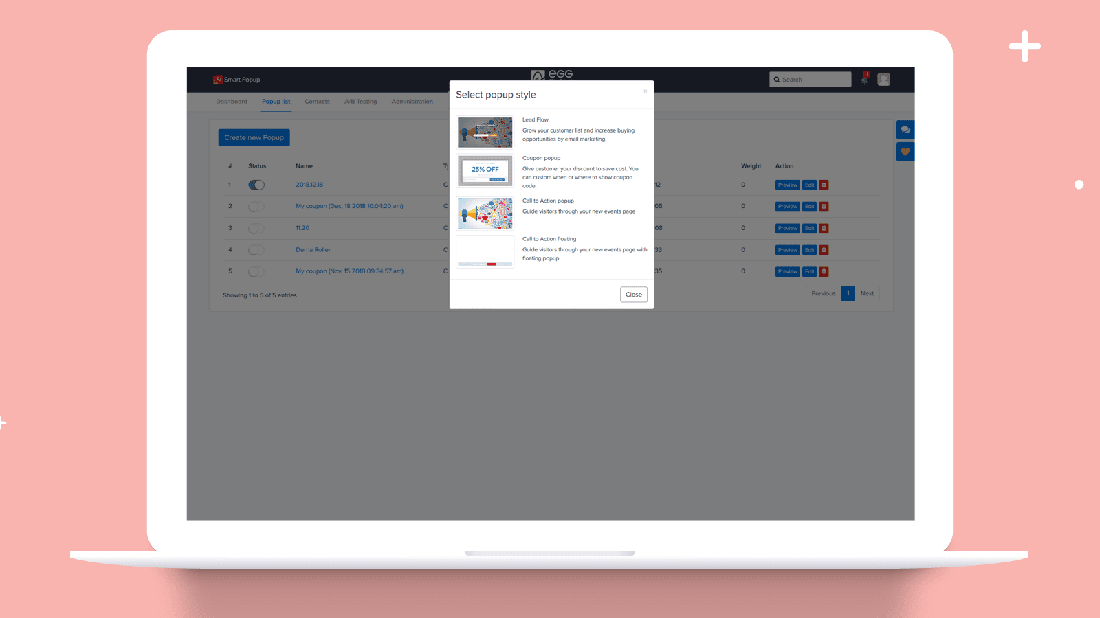 Smart Pop ‑ Pop Ups, Email screenshot 1