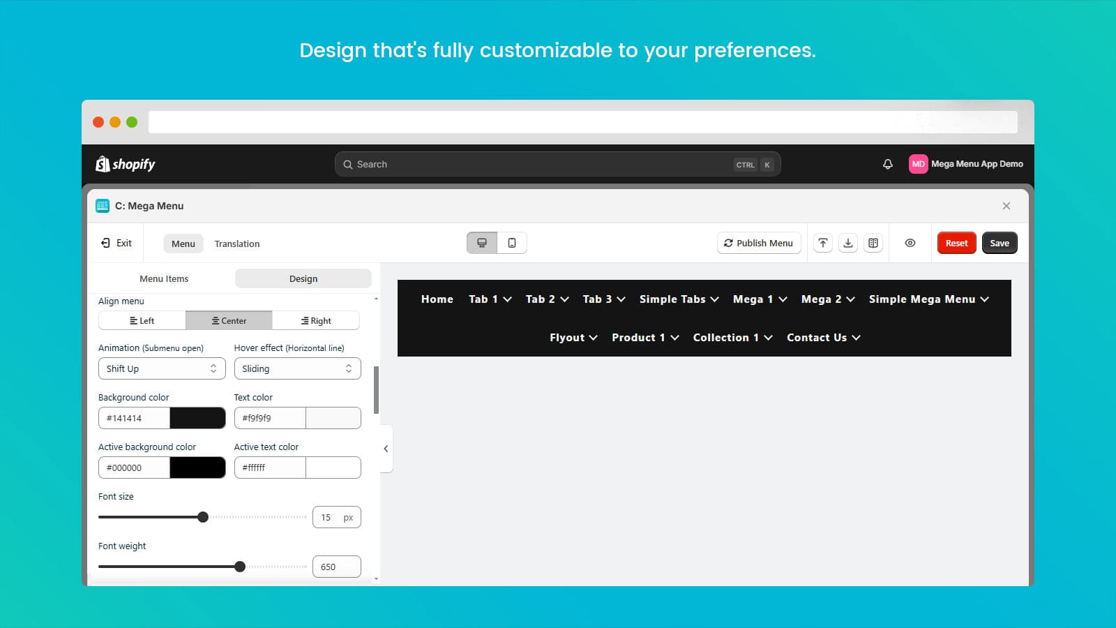 C: Mega Menu screenshot 2