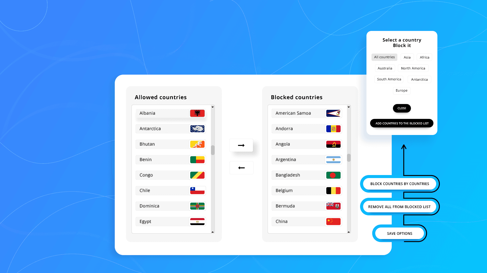 BlockX Country Blocker screenshot 1
