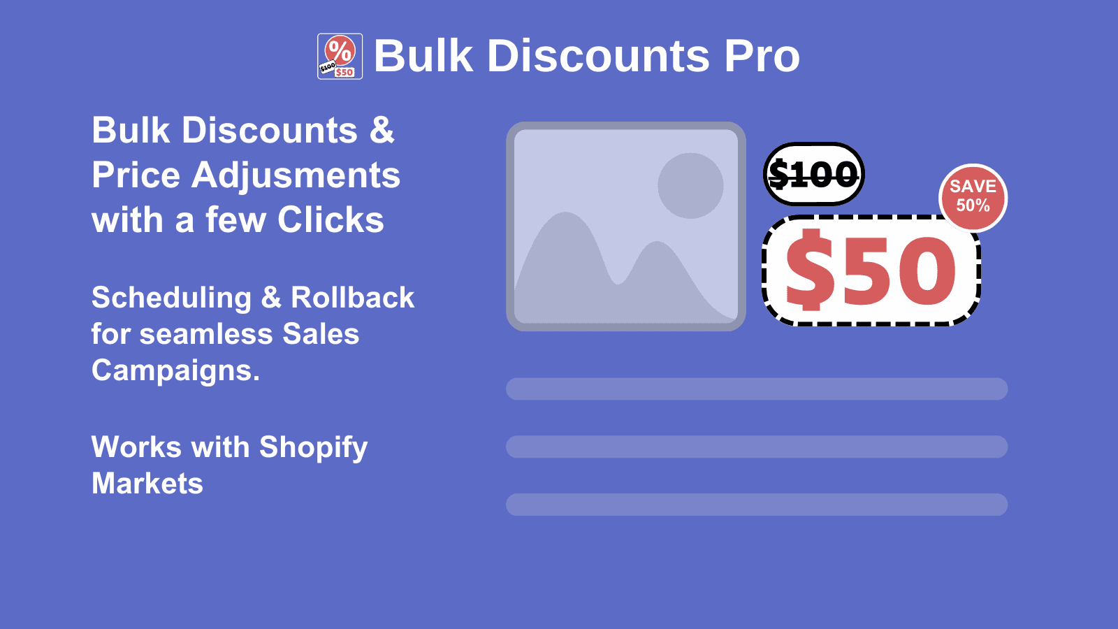 Bulk Discounts Price Edits APP screenshot 1