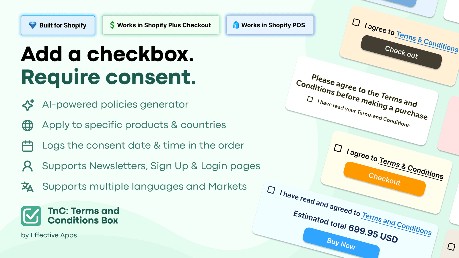 TN Term and Condition Checkbox screenshot 1
