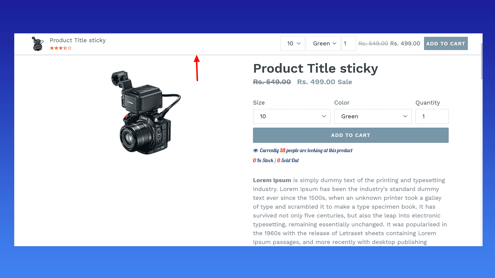 Sticky Add To Cart Bar Pro screenshot 1