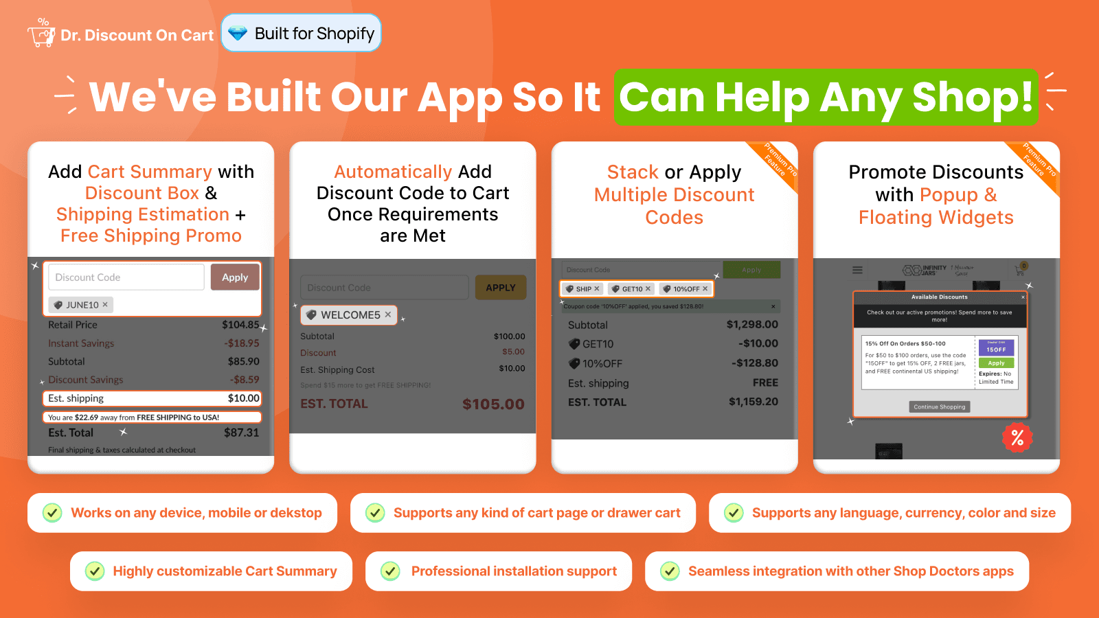 Dr Stacked Discounts on Cart screenshot 1