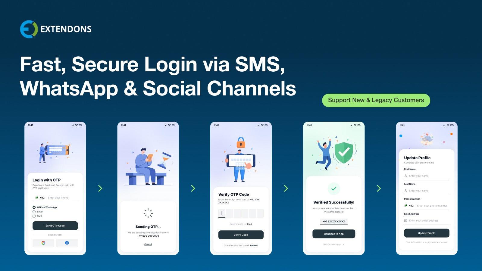 Ex OTP Login with Phone Number screenshot 1