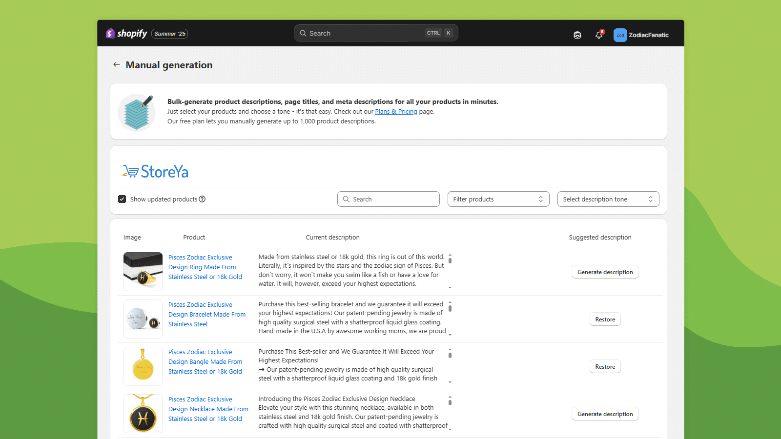 AI ChatGPT Product Description screenshot 2