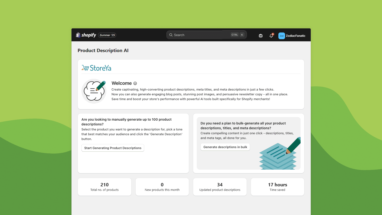 AI ChatGPT Product Description screenshot 1