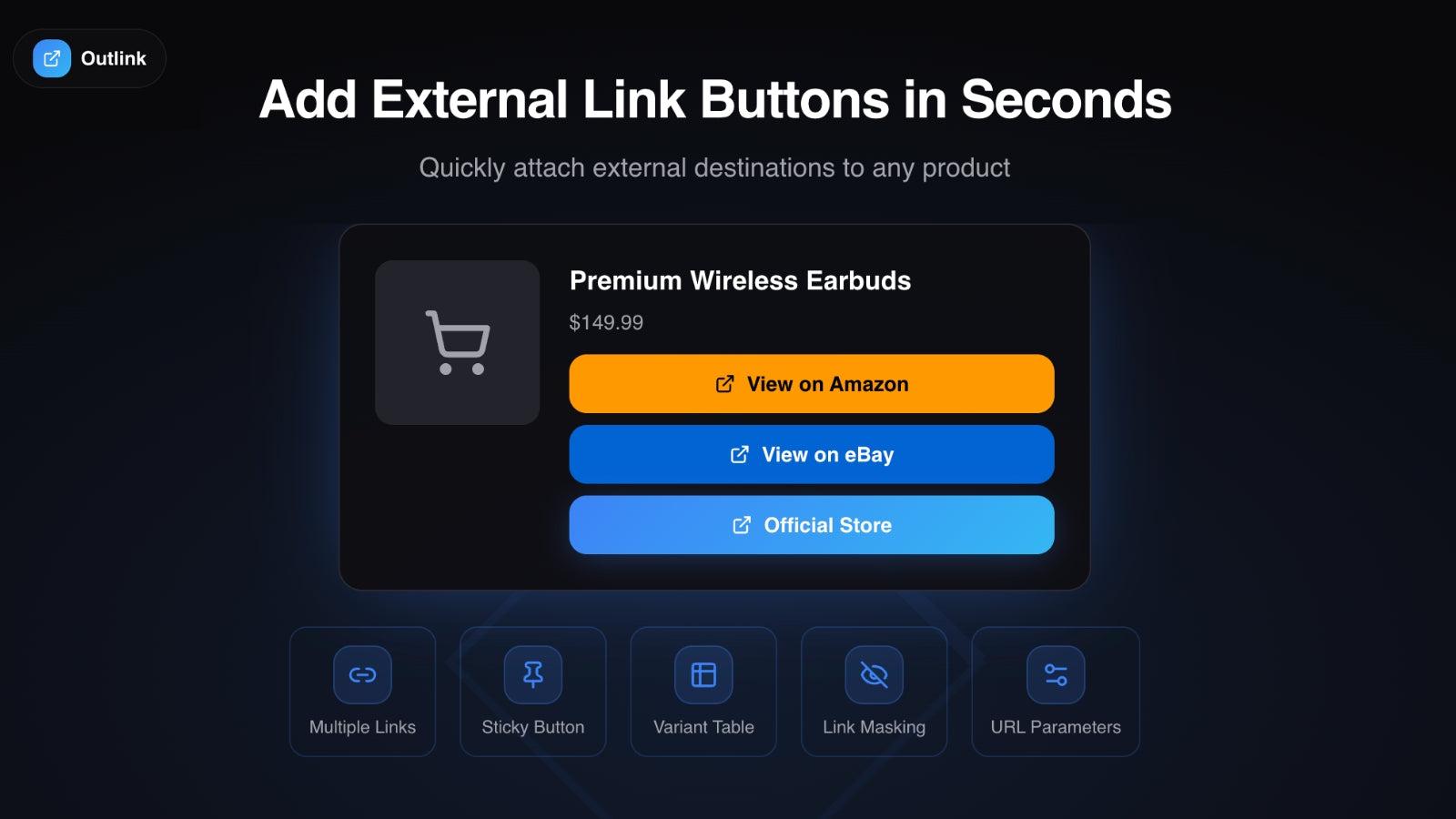 Outlink External Links Button screenshot 1