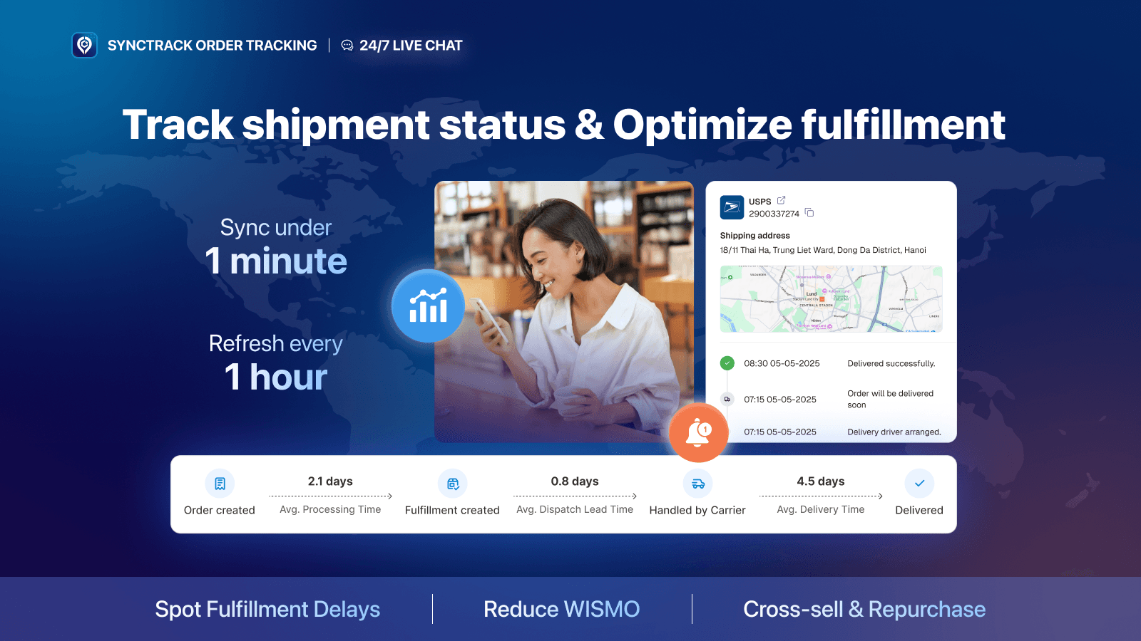 Synctrack Order Tracking Page screenshot 1