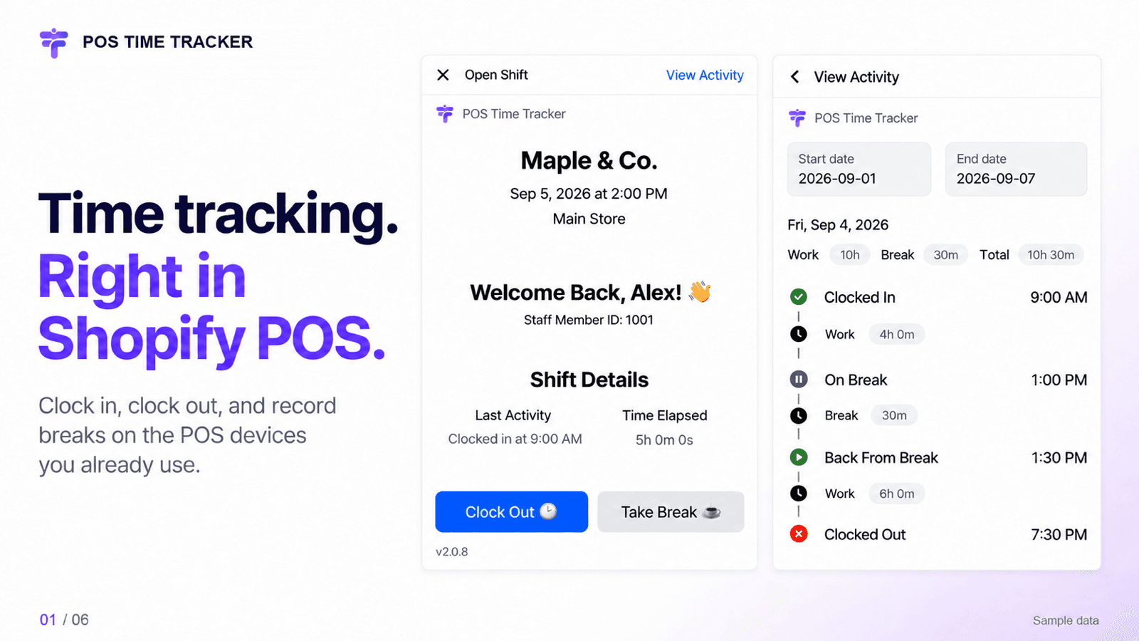 POS Time Tracker by ATeam Apps screenshot 2