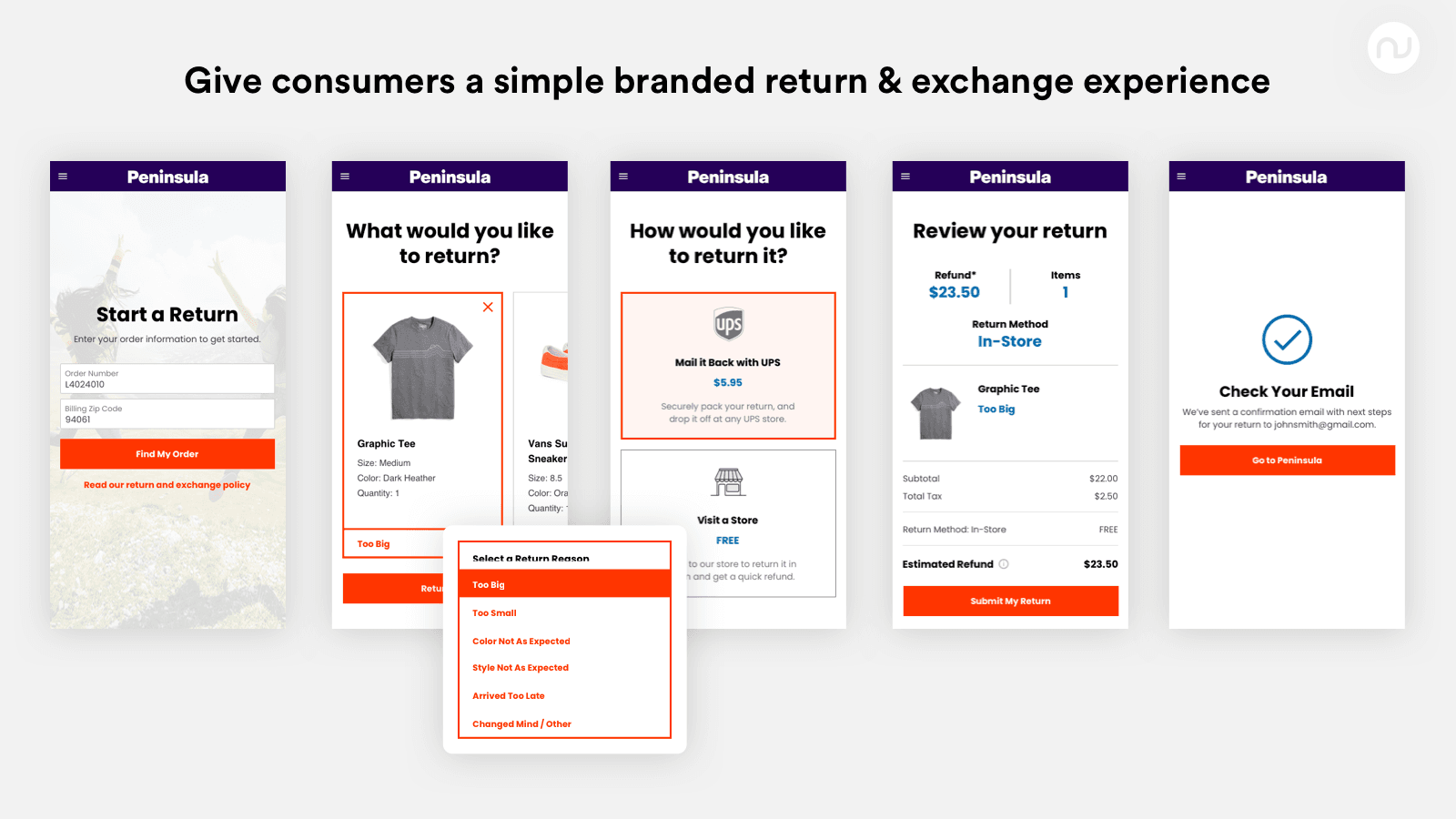 Narvar Return and Exchange screenshot 1