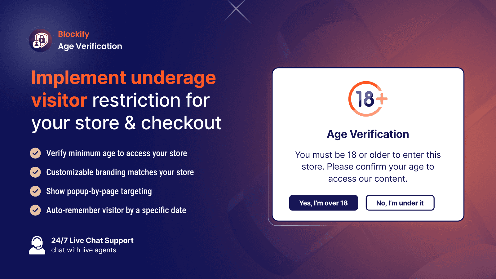Blockify Age Verification 18+ screenshot 1