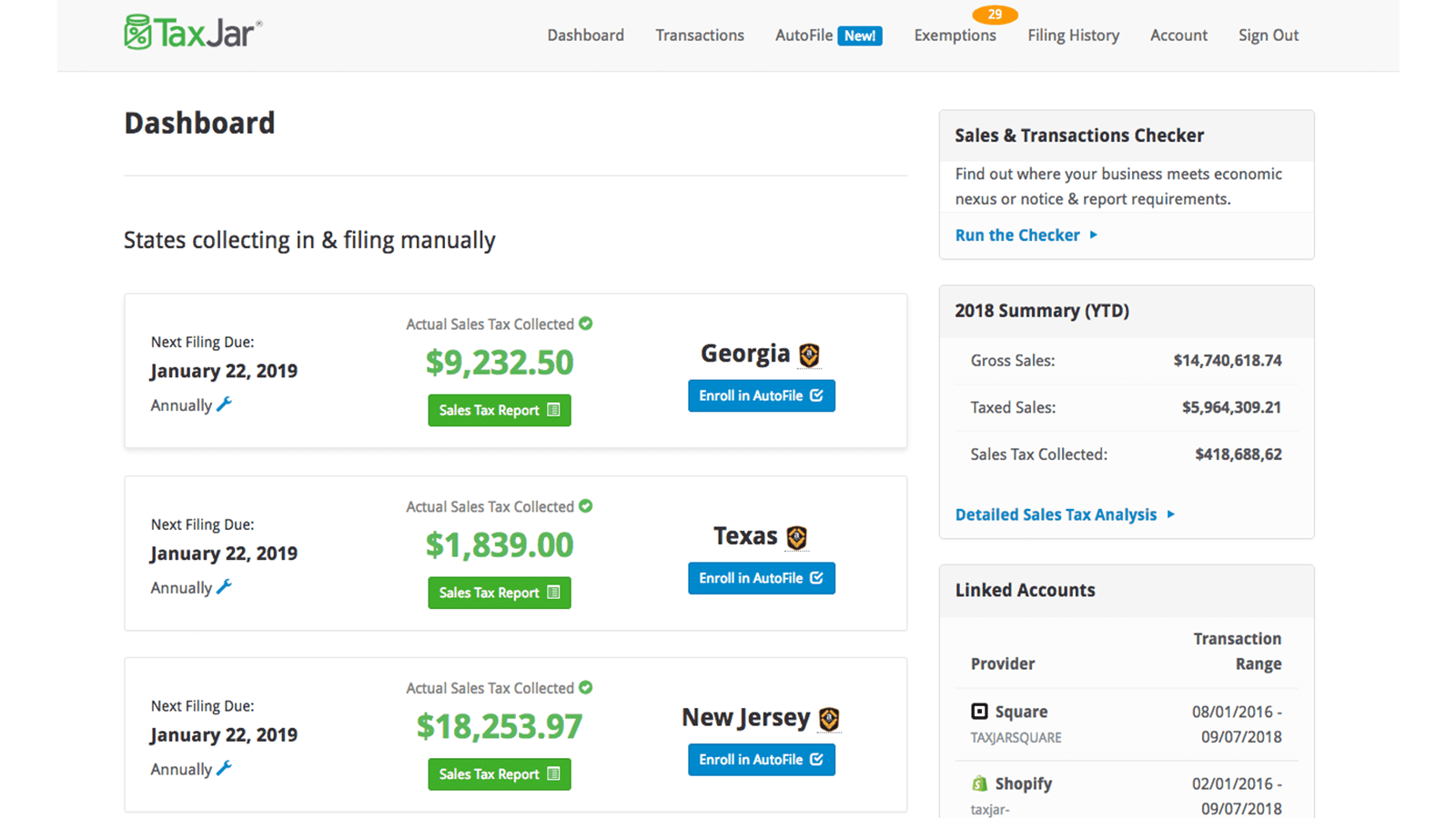 TaxJar Sales Tax Automation screenshot 1