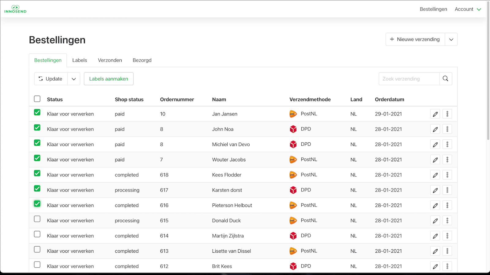 Innosend screenshot 1