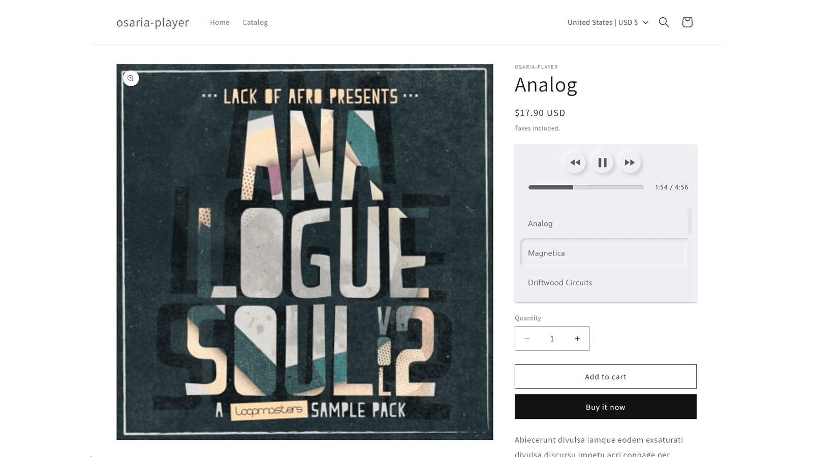 Osaria Audio Player screenshot 2