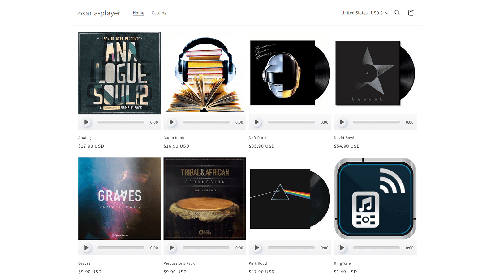 Osaria Audio Player screenshot 1