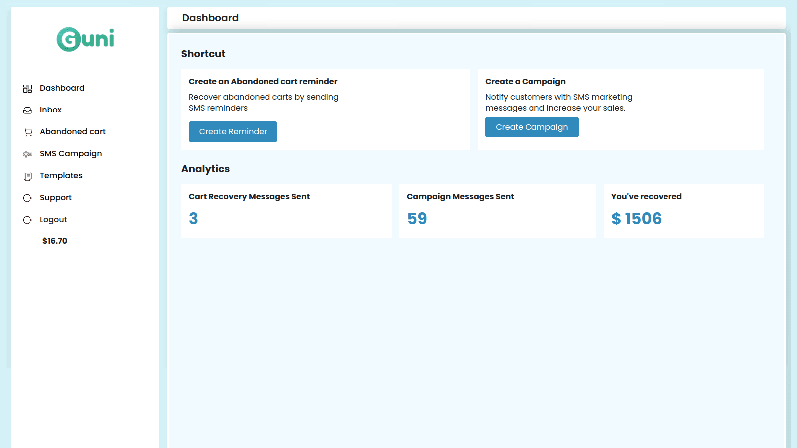 Automated Guni SMS Marketing screenshot 1