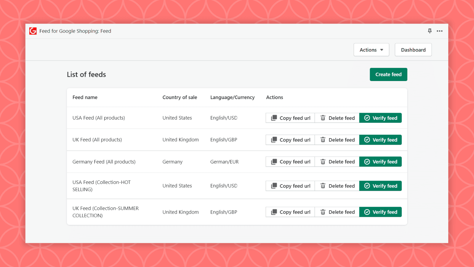 Casa Google Shopping Feed screenshot 2