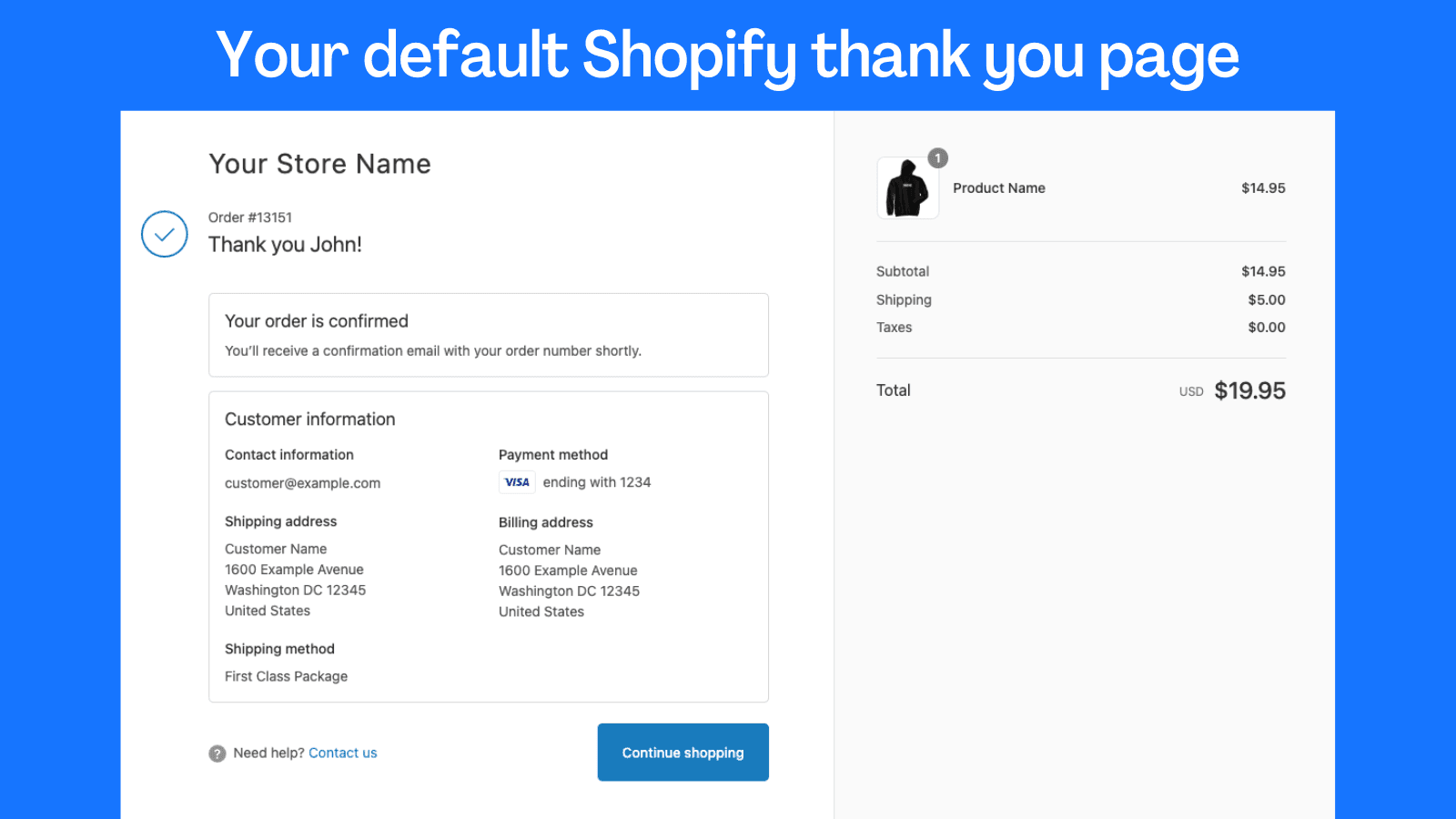 Better Thank You Page screenshot 2