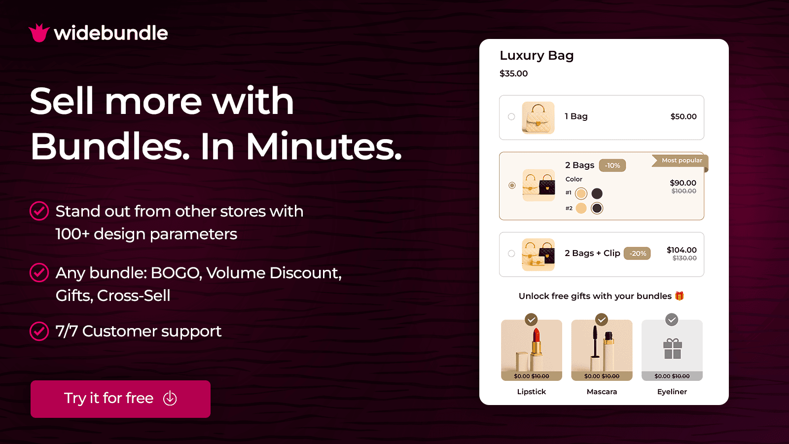 Wide Bundles ‑ Quantity Breaks screenshot 1