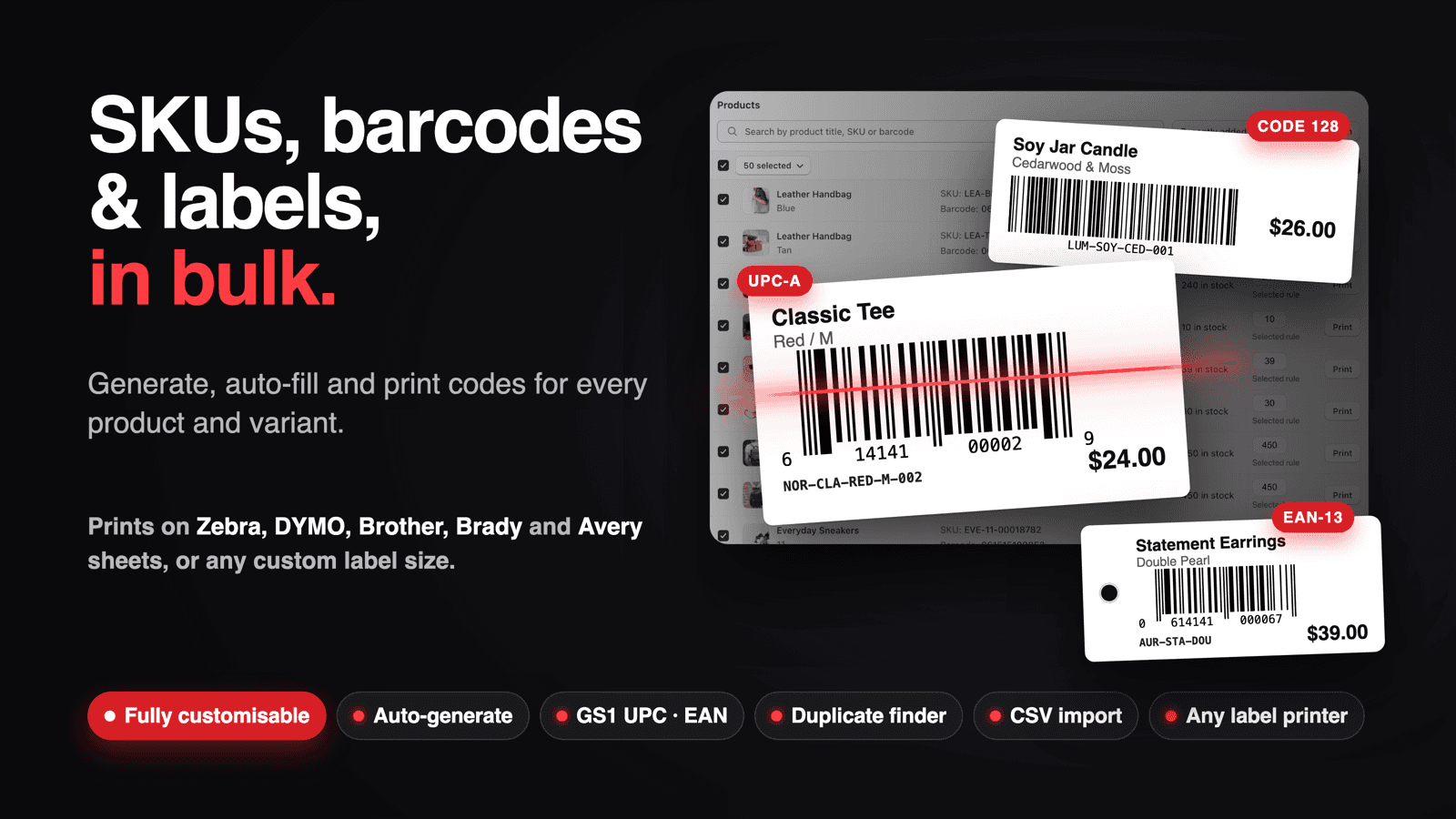SGT: SKU and Barcode Generator screenshot 1