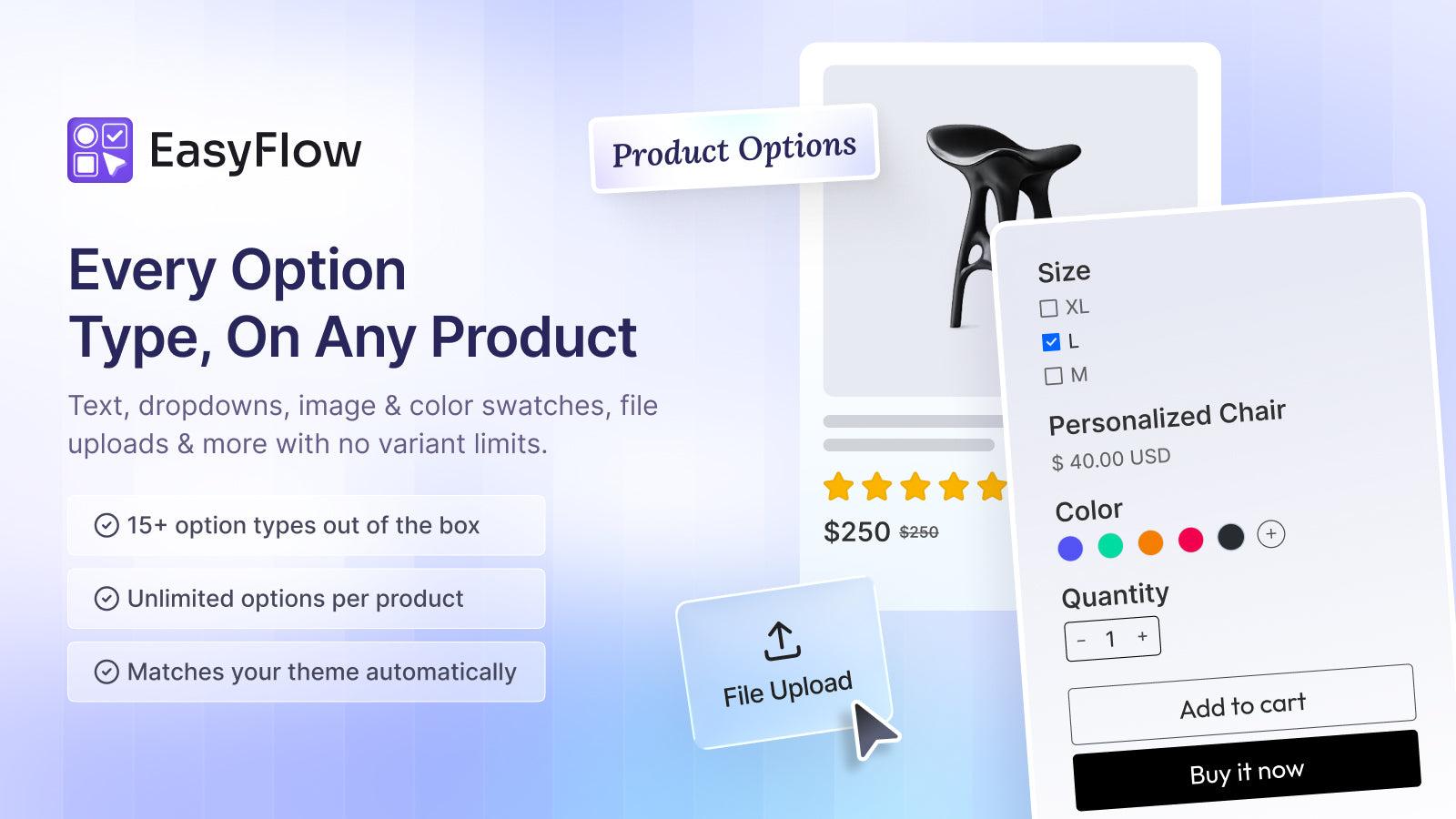 EasyFlow Product Options screenshot 1